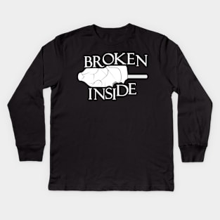 Broken Inside Kids Long Sleeve T-Shirt